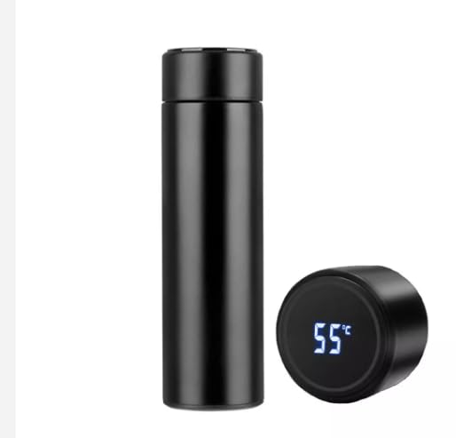 Pure Black LED Temperature Water Bottle™